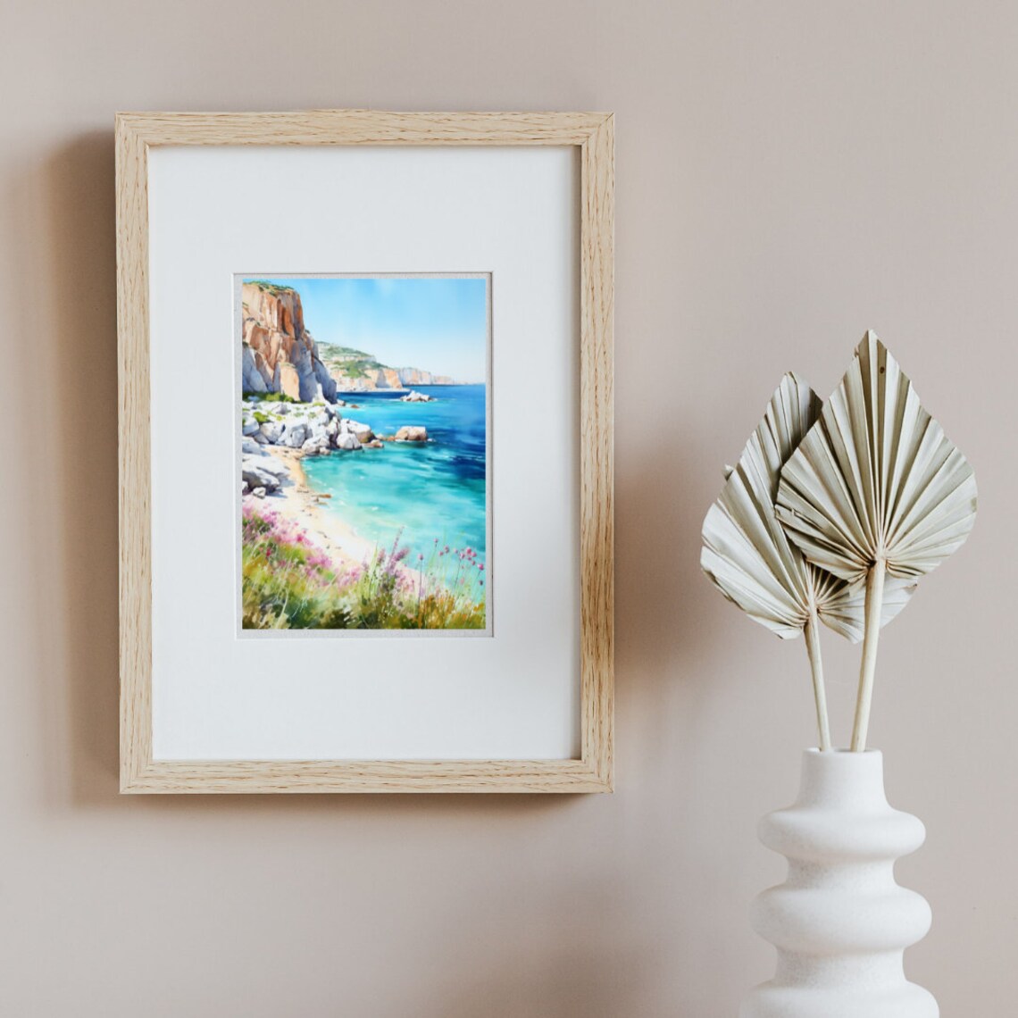 Cala Gonone Watercolor Travel Poster, Sardinia - Image 2