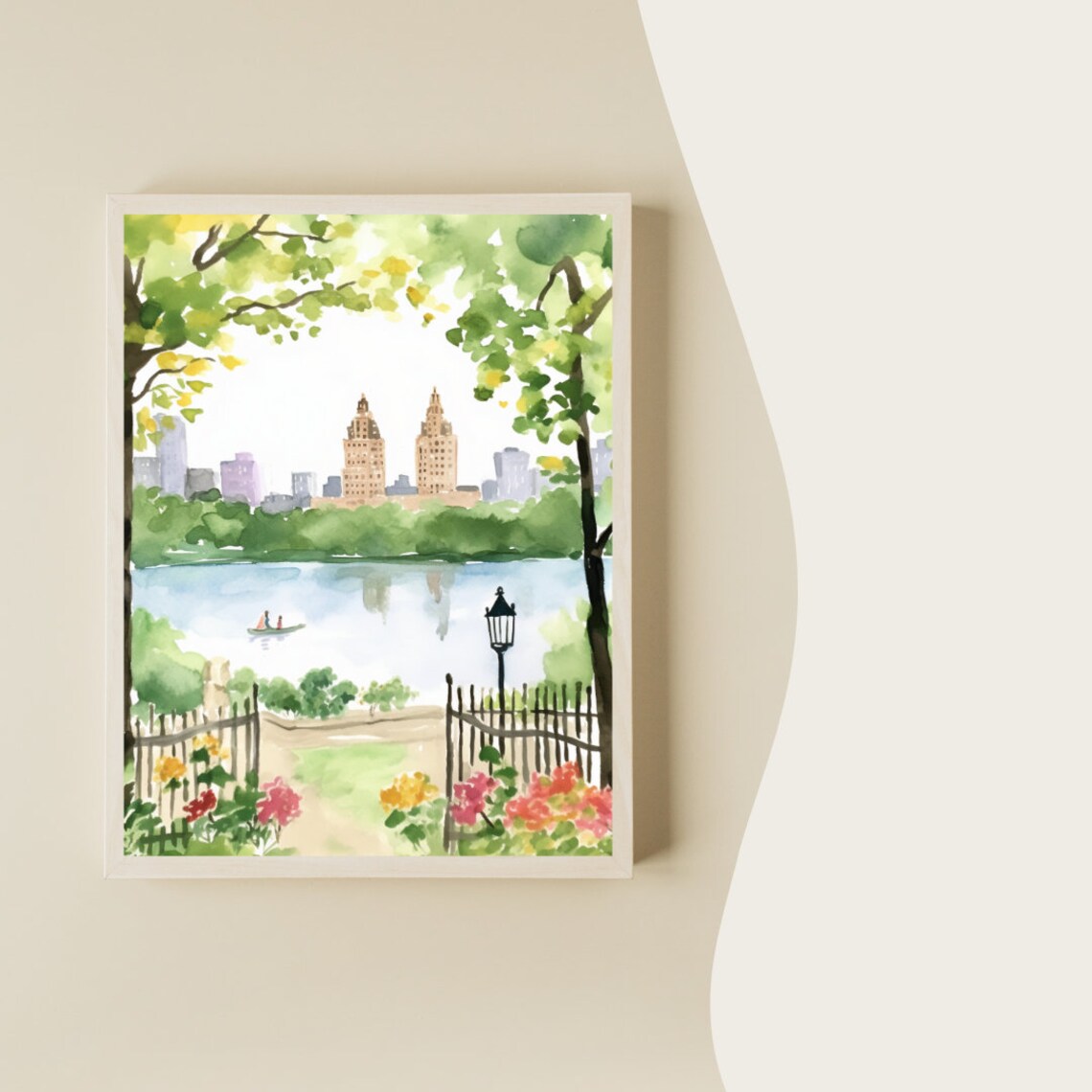 Central Park Watercolor Print, The Eldorado New York Art Print - Image 2