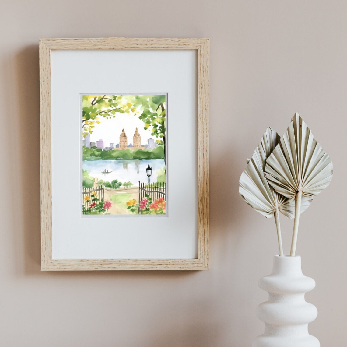 Central Park Watercolor Print, The Eldorado New York Art Print - Image 3