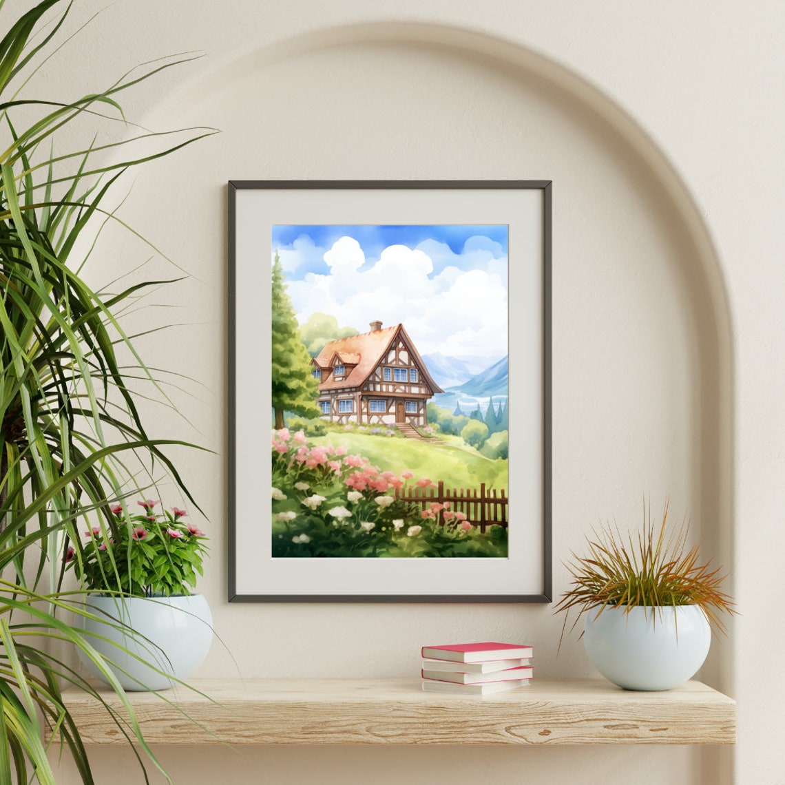 Black Forest Half-Timbered Cottage With Flower Garden Germany Poster - Image 3