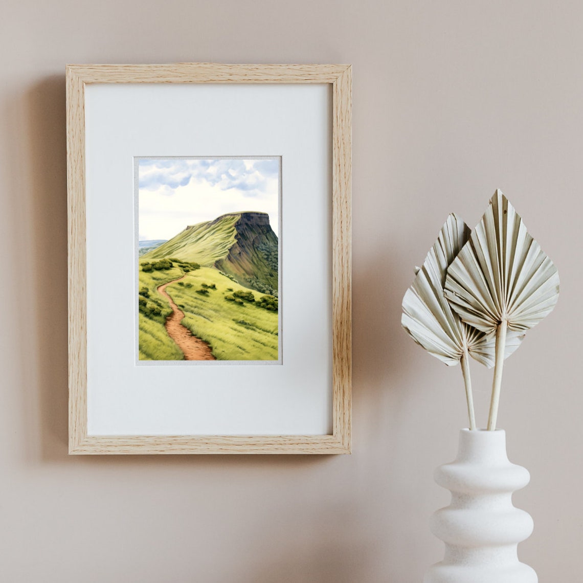 Pen Y Fan Mountain Path in the Brecon Beacons Summer Art Poster - Image 2