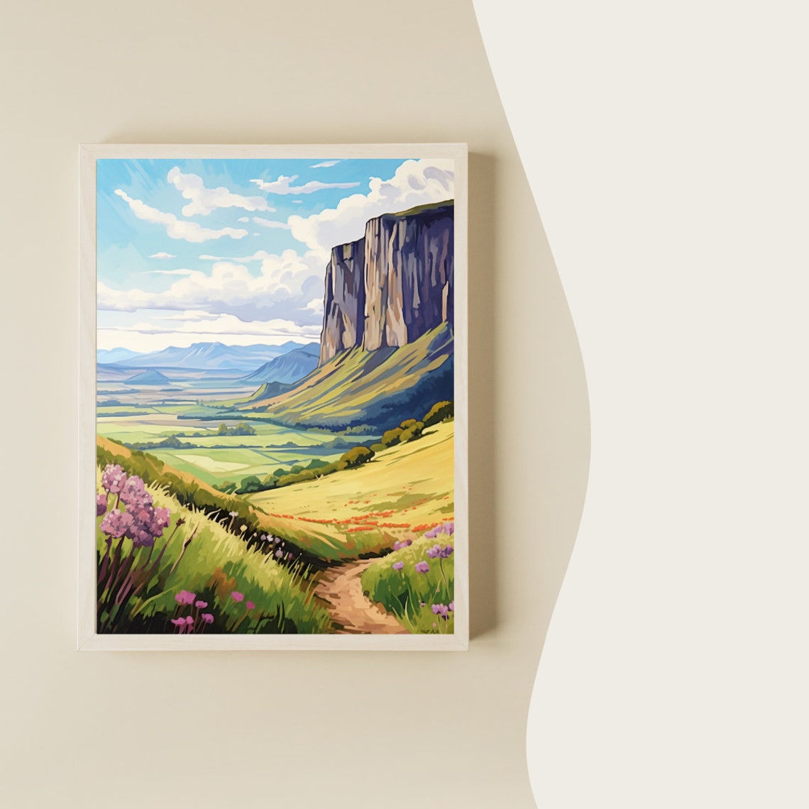 Salisbury Crags Dramatic Cliffs Over Edinburgh Valley Art Poster - Image 2
