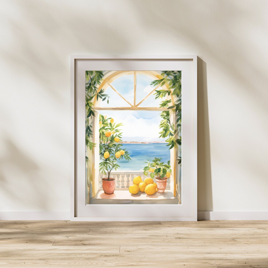 Sicily Lemon Tree Watercolor Travel Poster - Image 3