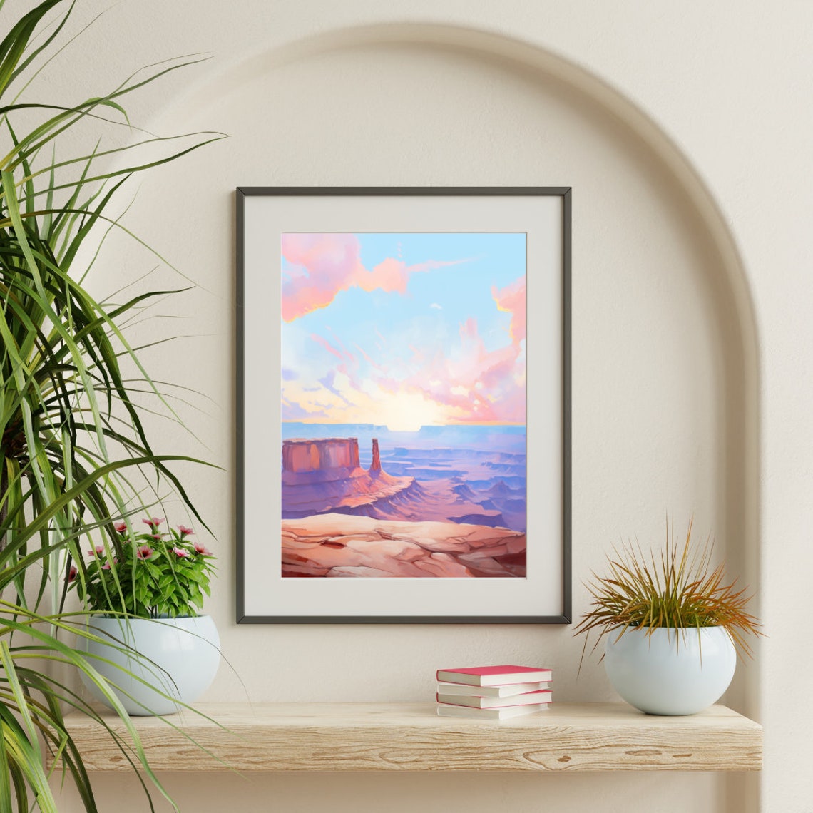 Canyonlands Mesa Canyon Glowing at a Pastel Desert Sunset Poster - Image 3