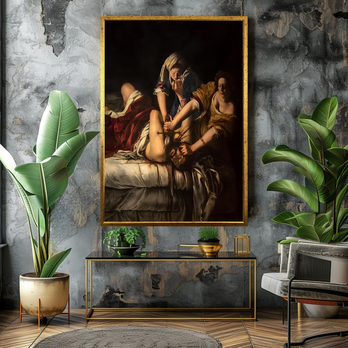 Artemisia Gentileschi Judith Slaying Holofernes Classic Art Poster - Image 4