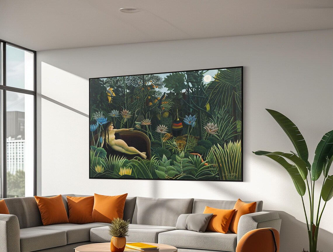 Henri Rousseau The Dream Jungle Fantasy Reclining Woman Poster