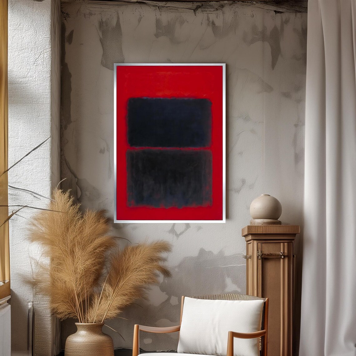 Mark Rothko Painting, Dramatic Abstract Modern Art - Image 3