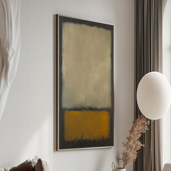 Mark Rothko Abstract Painting Subtle Beige And Ochre Minimalist Wall Art Ideal Gift For Modern Art Enthusiast