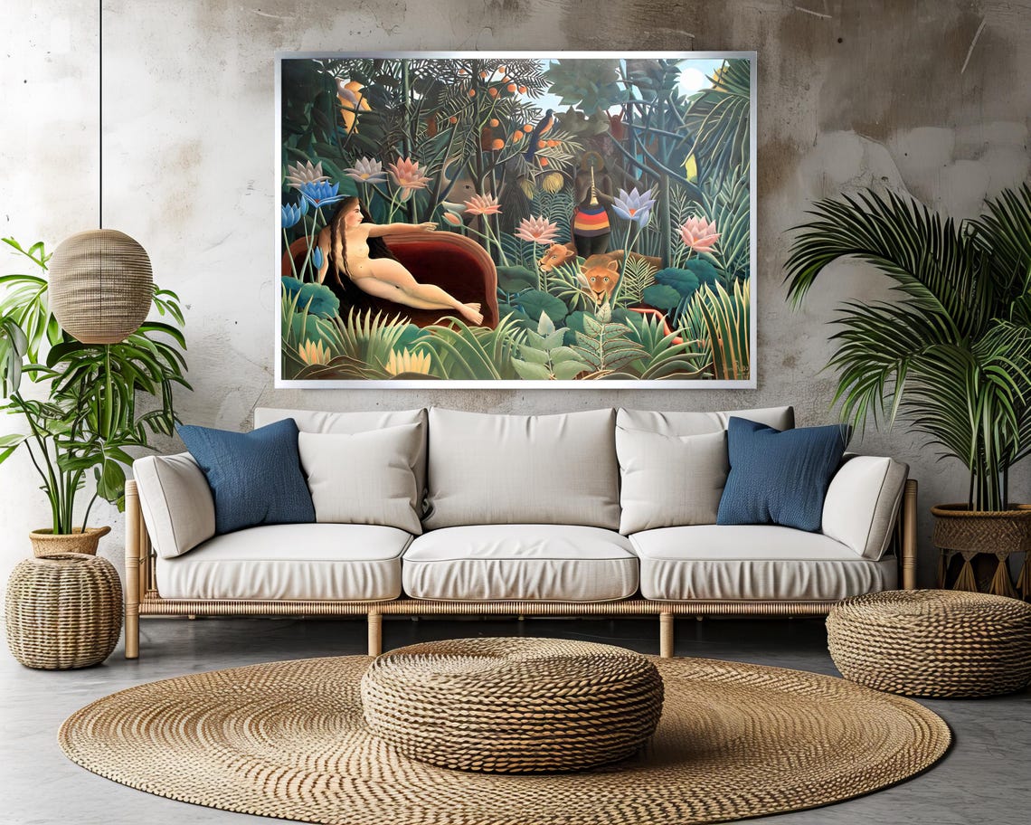 Henri Rousseau The Dream Exotic Jungle and Lions Fantasy Poster - Image 3