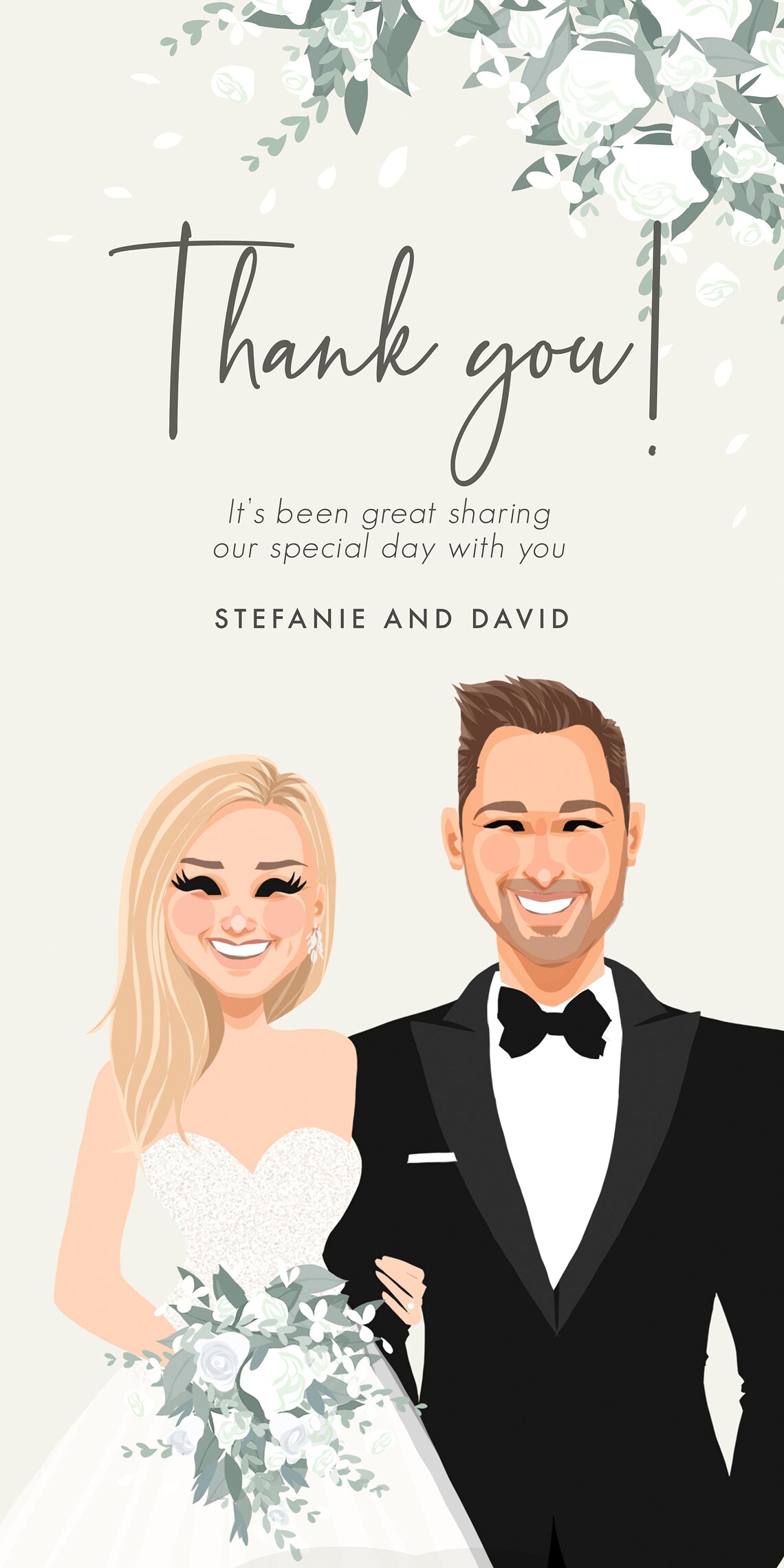 Thank You Wedding Cards, Personalized Invites - Image 2