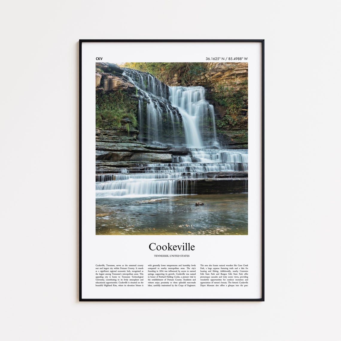 Cookeville Color Print Real Photo Poster Travel Gift Tennessee United States Usa Wall Art