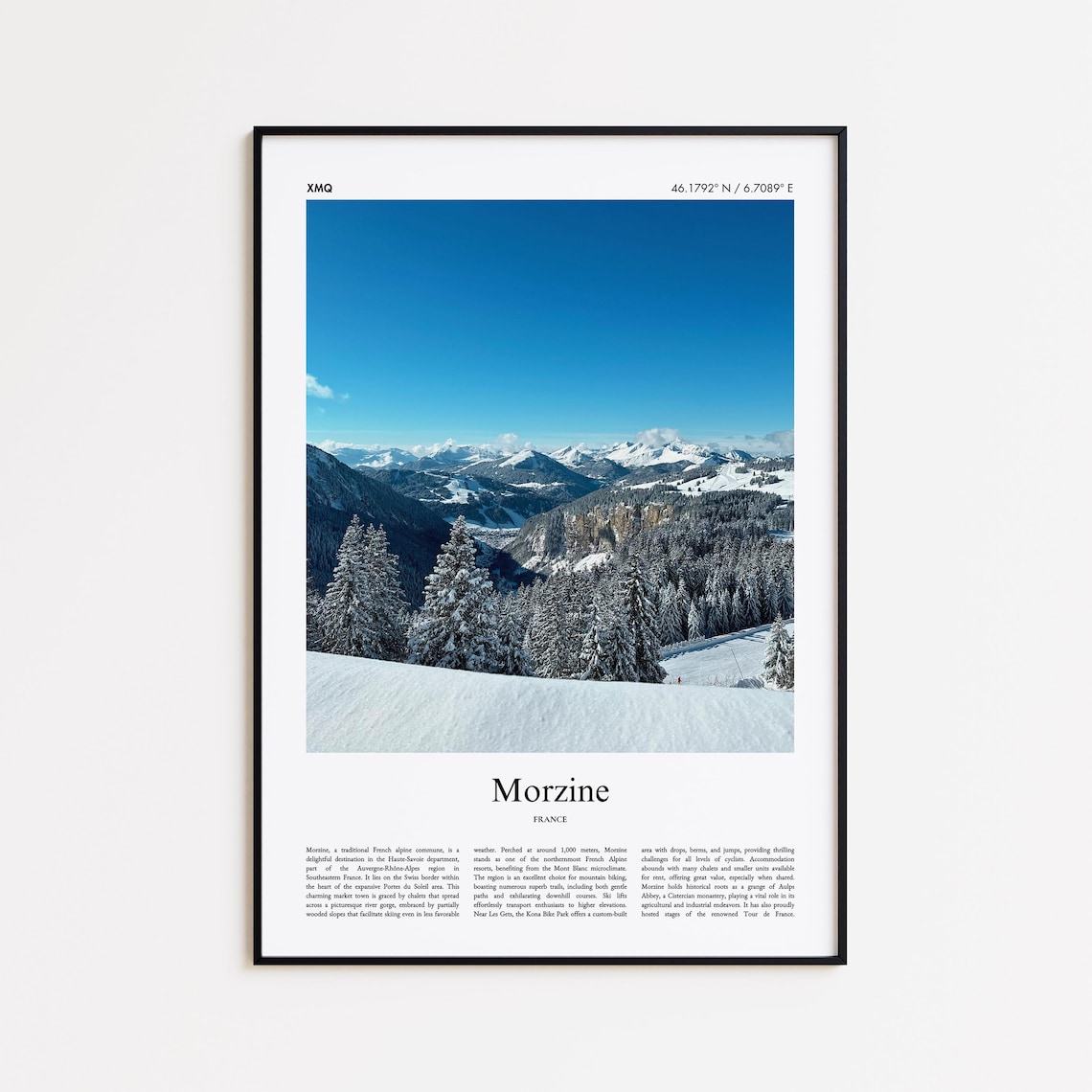 Morzine France Snowy Alpine Peak Village Winter Travel Photo Poster