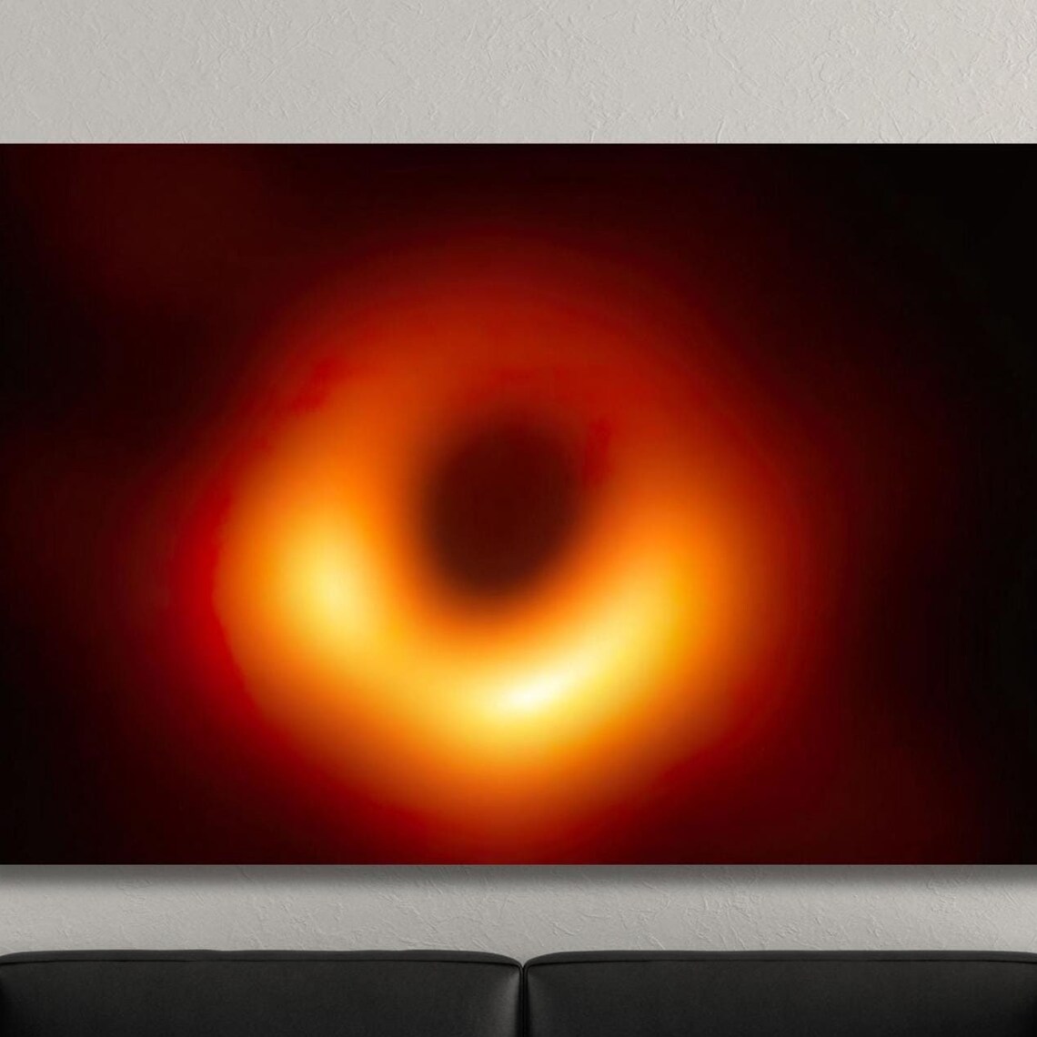 First Black Hole Photo M87 Event Horizon Orange Ring Space Art Poster