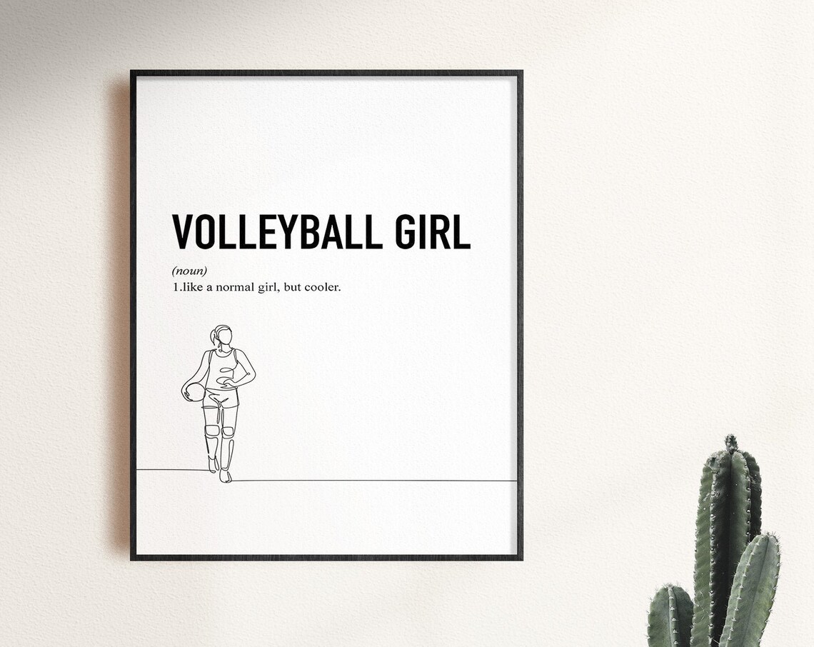 Volleyball Poster, Teen Bedroom Wall Decor