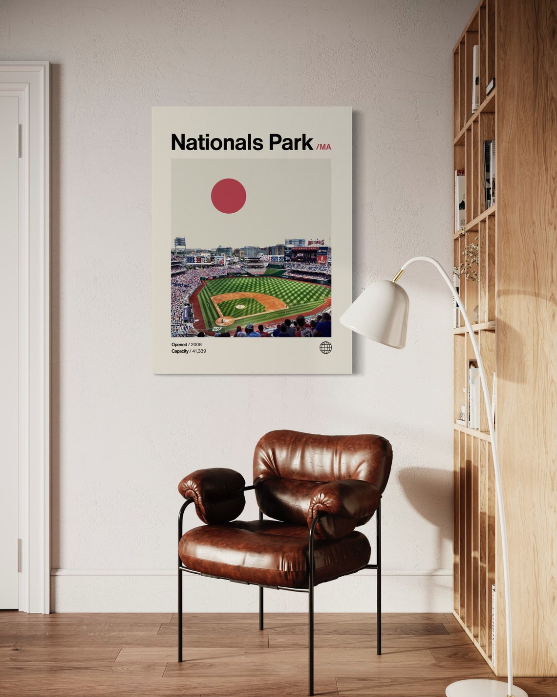 Nationals Park Washington Nationals Game Day Color Minimalist Poster - Image 2
