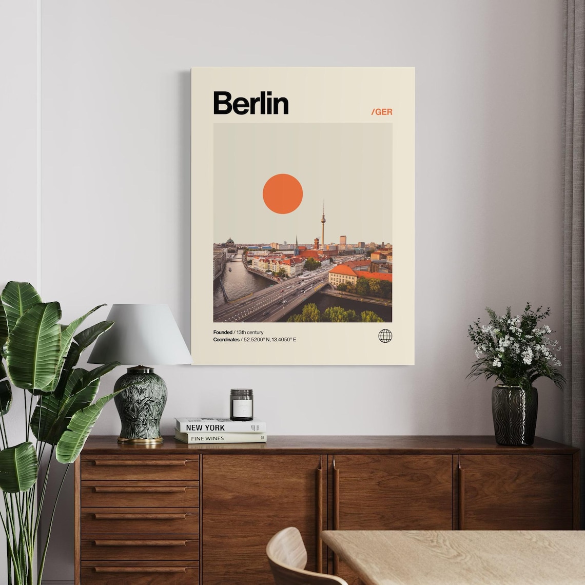 Berlin Minimalist Helvetica Travel Poster Print - Image 2