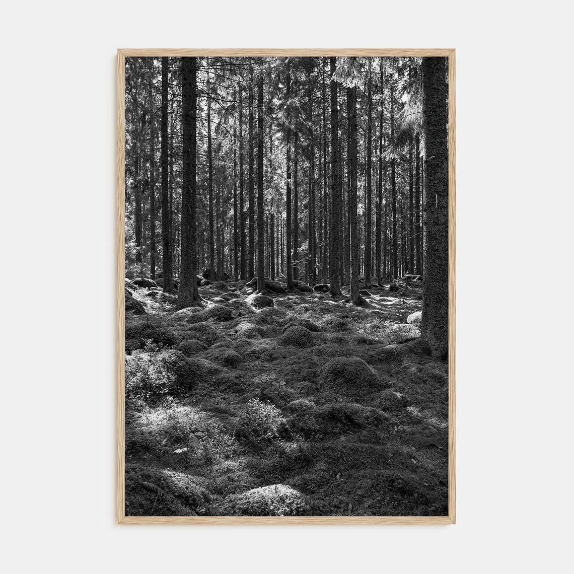 Scandinavian Forest Print Fine Art Black White Photography Poster For Nature Lovers Home Decor Wall Art Minimalist Design