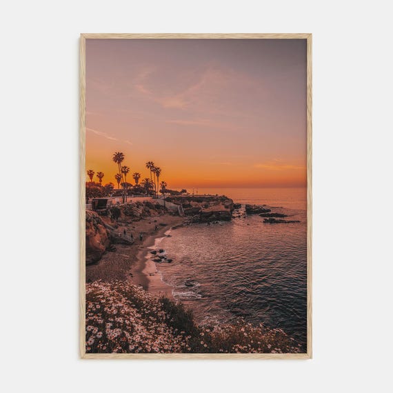 Calm Sunset Print Fine Art Color Photography Poster Tranquil Wall Decor Serene Landscape Art For Home Or Office