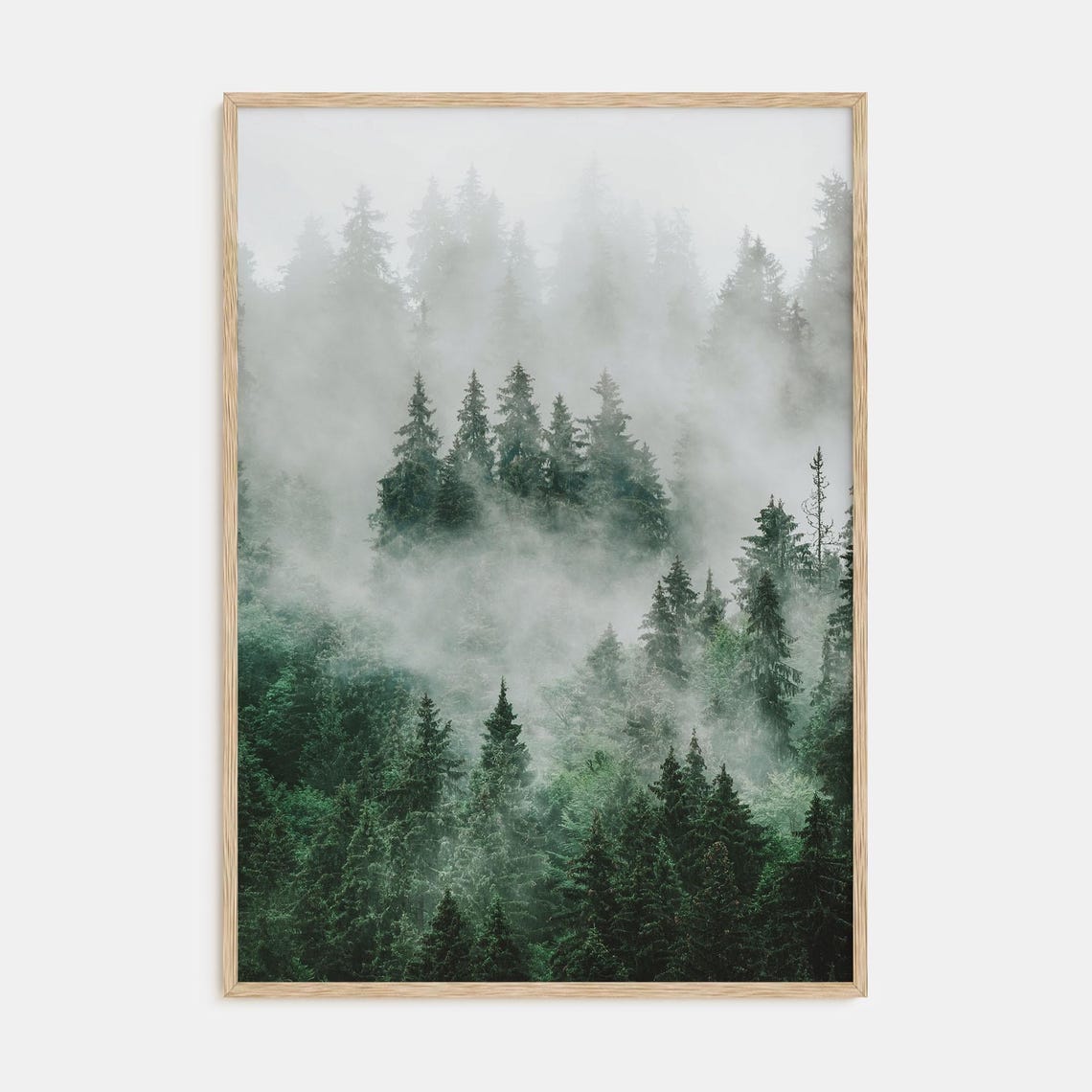 Fine Art Foggy Forest Print Color Photography Poster For Home Decor Wall Art