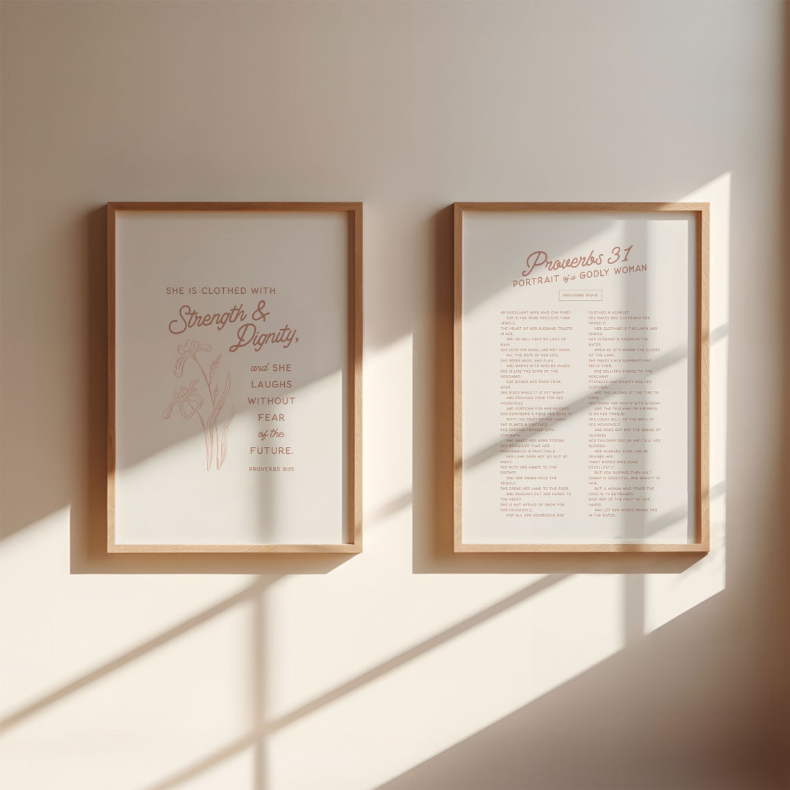 Proverbs 31 27 Ways Of Her Household Rose Floral Scripture Poster - Image 2