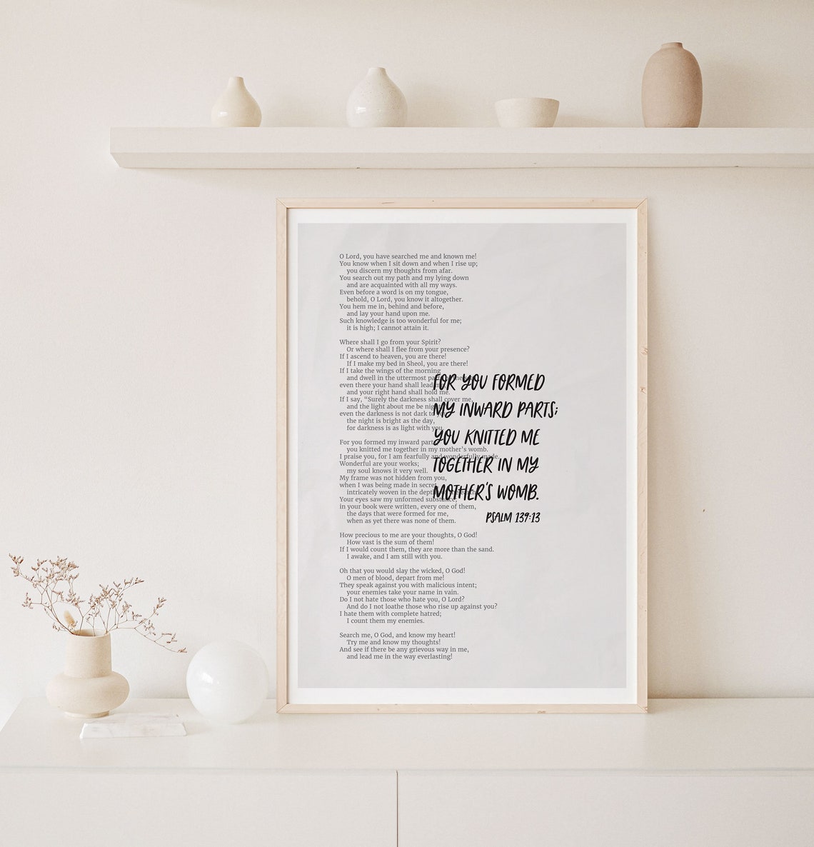 Psalm 139 Artwork Print Bible Verse Scripture Wall Art Christian Wall Art Faith Print Psalm 13914 Baby Room Print - Image 4