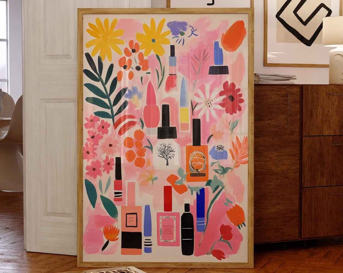 Nail Salon Prints, Trendy Preppy Aesthetic Art Print