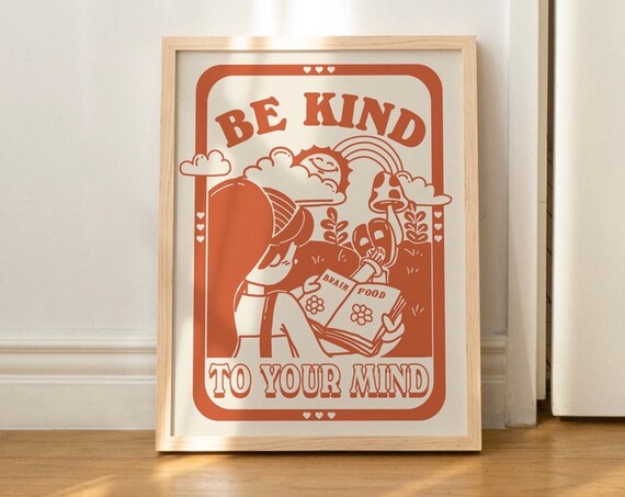 Retro Quote Wall Print, Vintage Art Decor