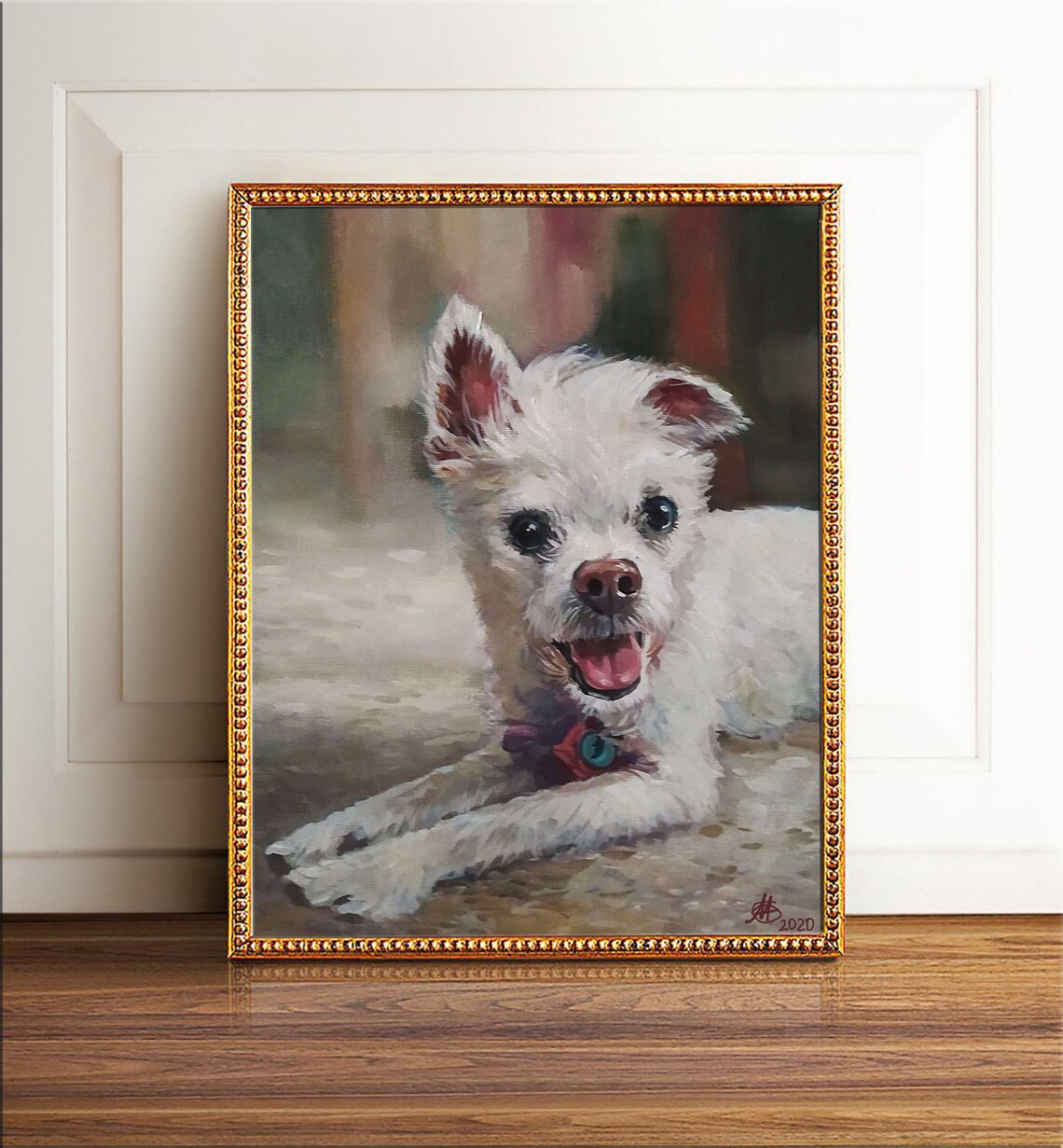 Portrait Of A Dog Personalized Pet Portrait Art Print