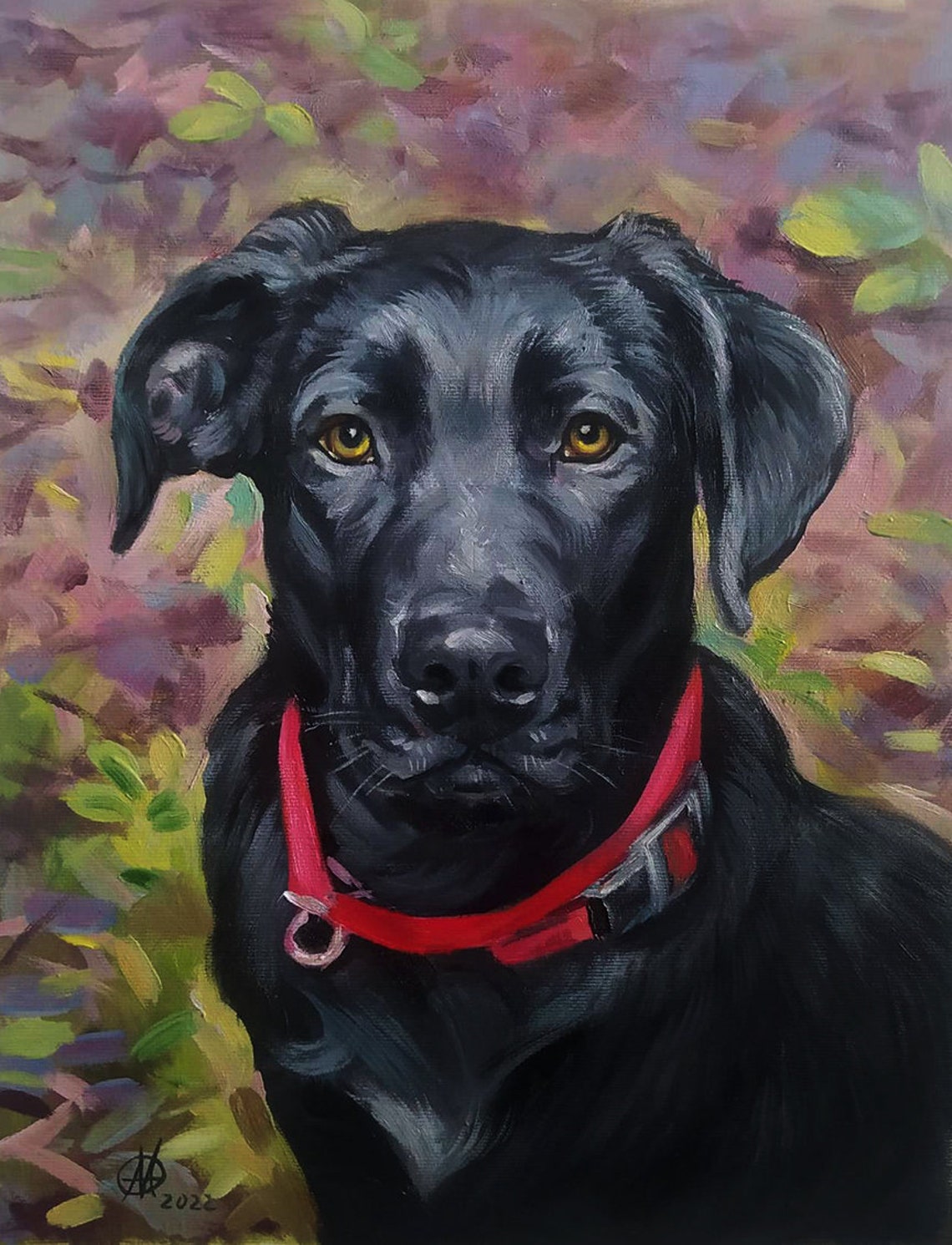 Custom Oil Pet Portrait Painting Dog Cat Or Horse One Of A Kind Oil Painting Of Your Pet Custom Pet Portrait - Image 3