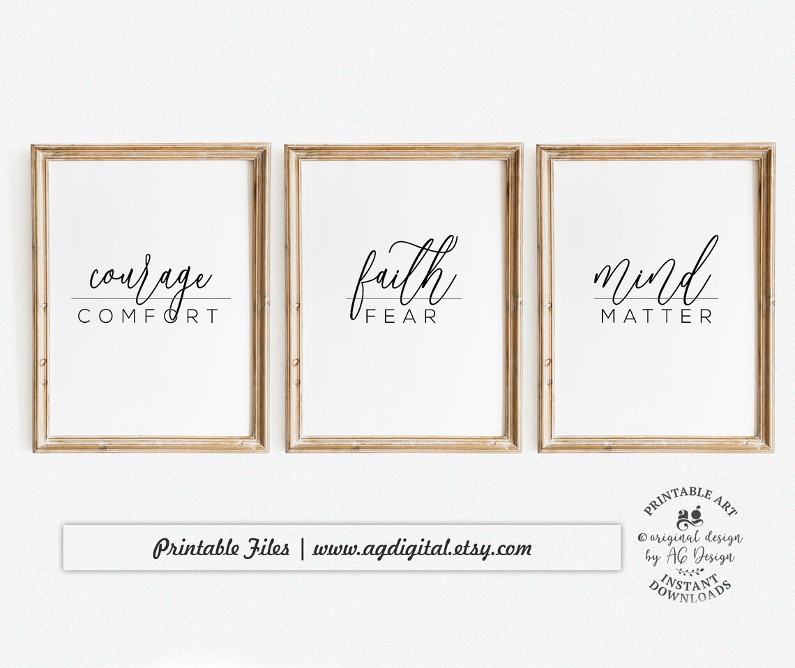 Courage Faith Mind Over Matter Inspirational Print - Image 4