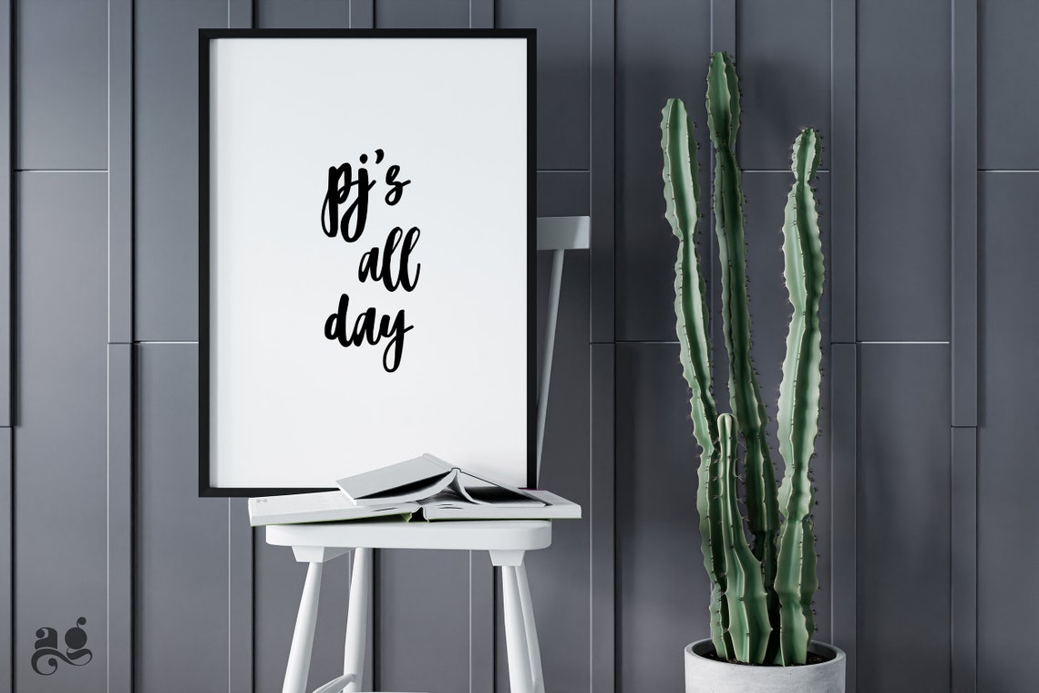 Pjs All Day Funny Wall Poster Slumber Paty Decor College Dorm Decor Girls Bedroom Decor Teen Boy Room Decor Teen Girl Gift - Image 2