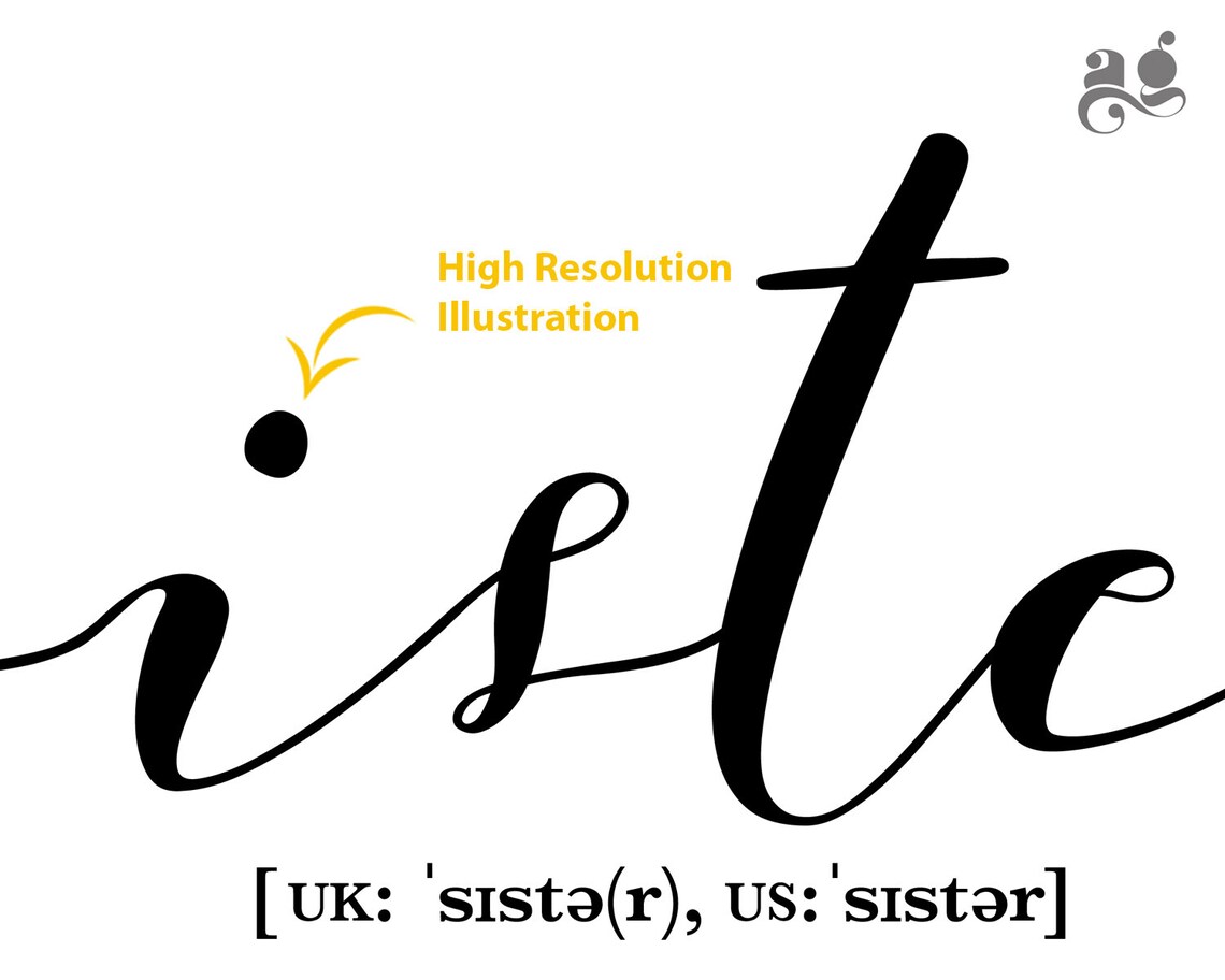 Sister Word Definition Poster, Funny Quote Art Print - Image 2