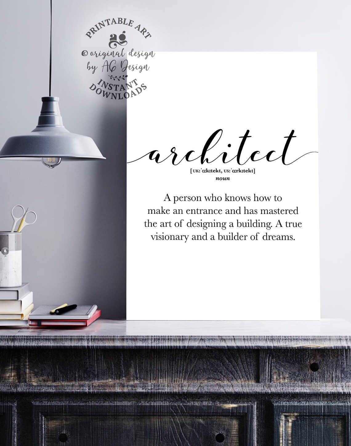 Architect Gifts Architect Print Graduation Gift Architect Definition Poster Dorm Office Wall Prints Funny Gifts For Architect