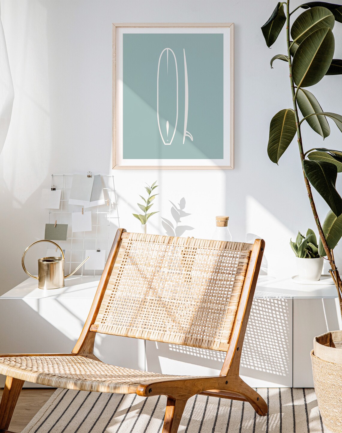 Surfboard Nursery Art Print, Boho Surf Decor - Image 3