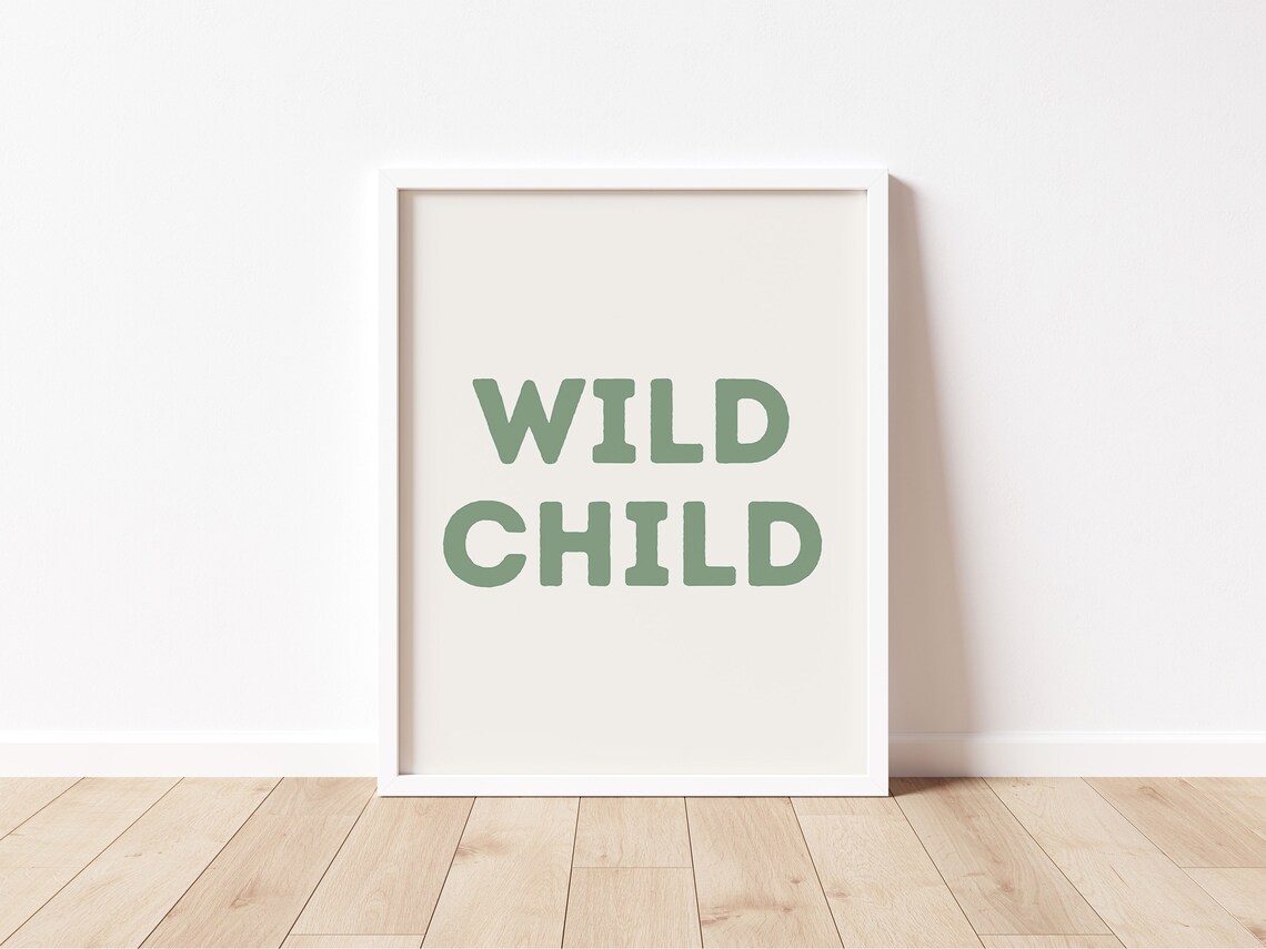 Wild Child Nursery Art Print, Neutral Nursery Decor - Image 2