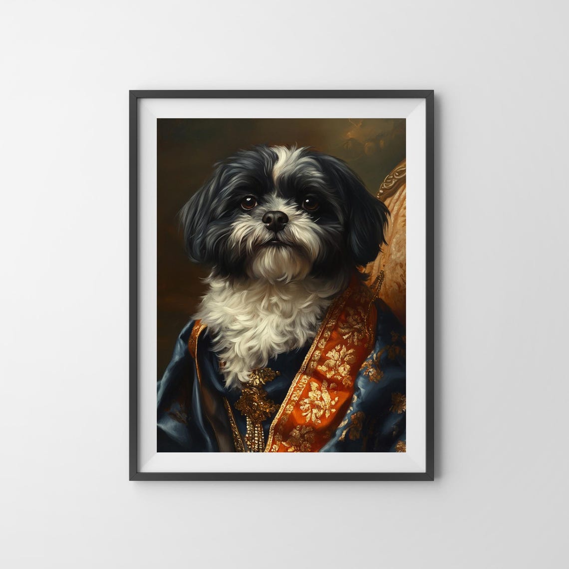 Aristocratic Havanese Royal Portrait Renaissance Quirky Dog Poster - Image 3