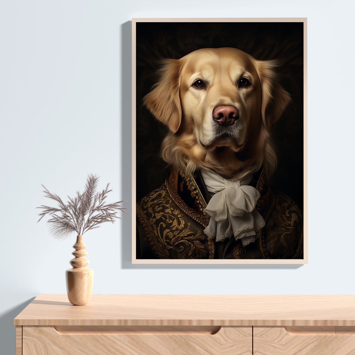 Aristocratic Golden Retriever Renaissance Portrait Dog Poster - Image 2
