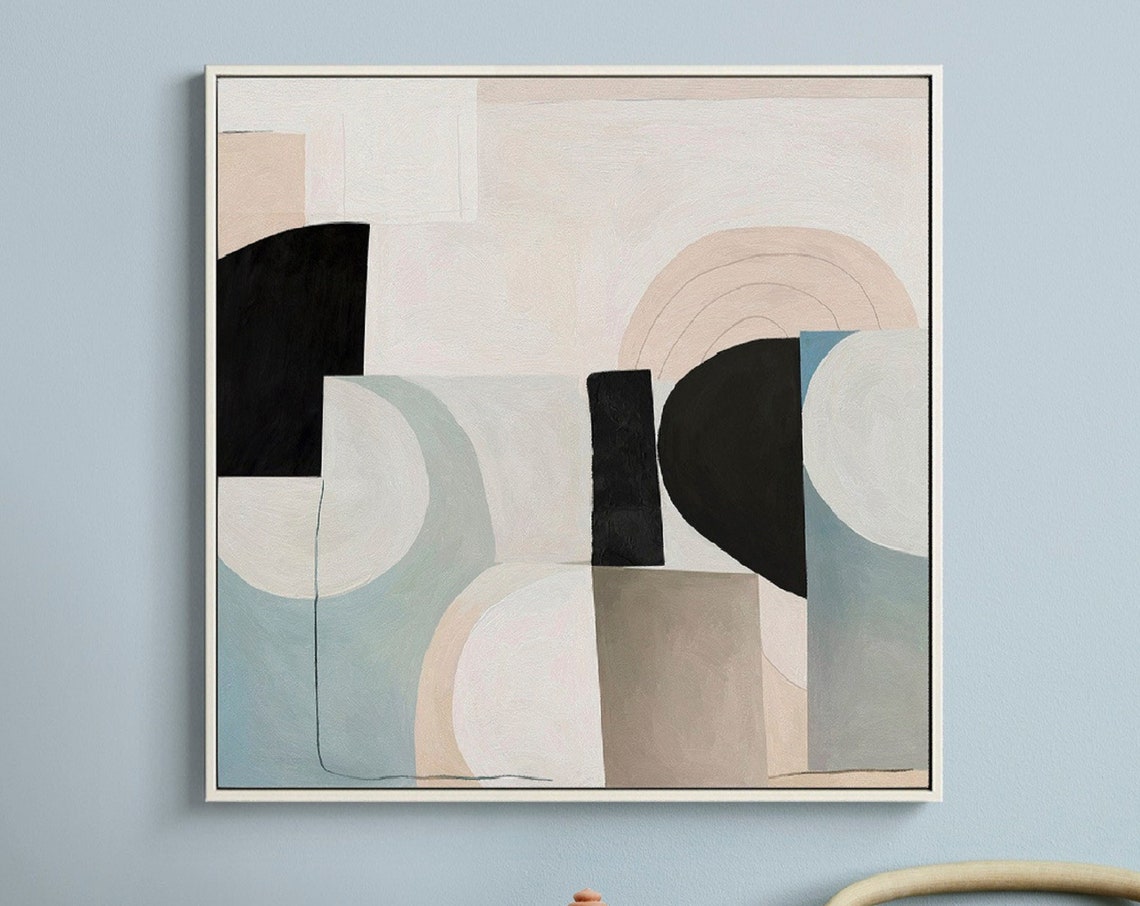 Original Beige Abstract Painting On Beige Pink Minimalist Wall Art Beige Wall Art Oil Painting Custom Abstract Wall Art