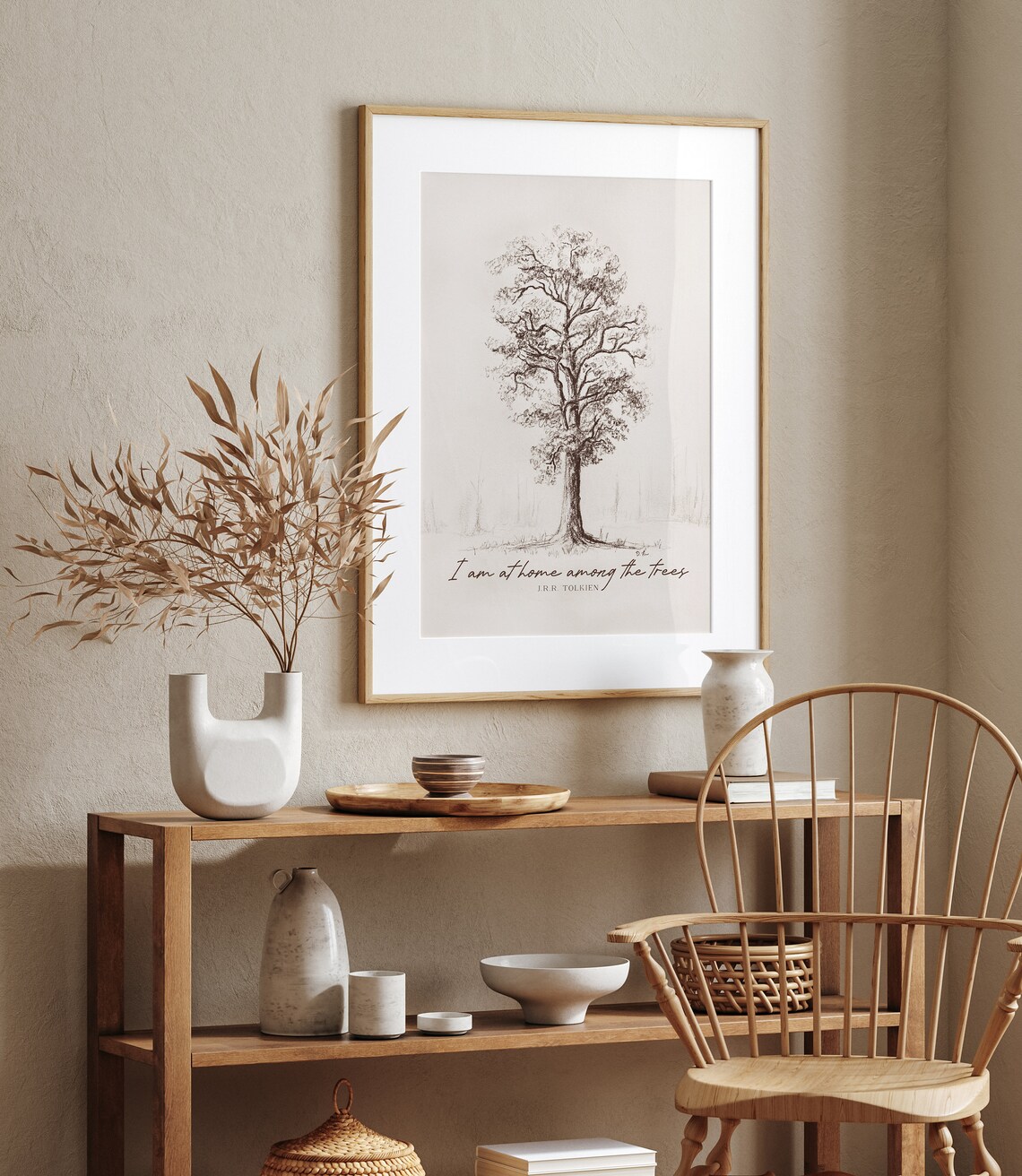 J.R.R. Tolkien Trees Quote, Vintage Oak Art Print - Image 2