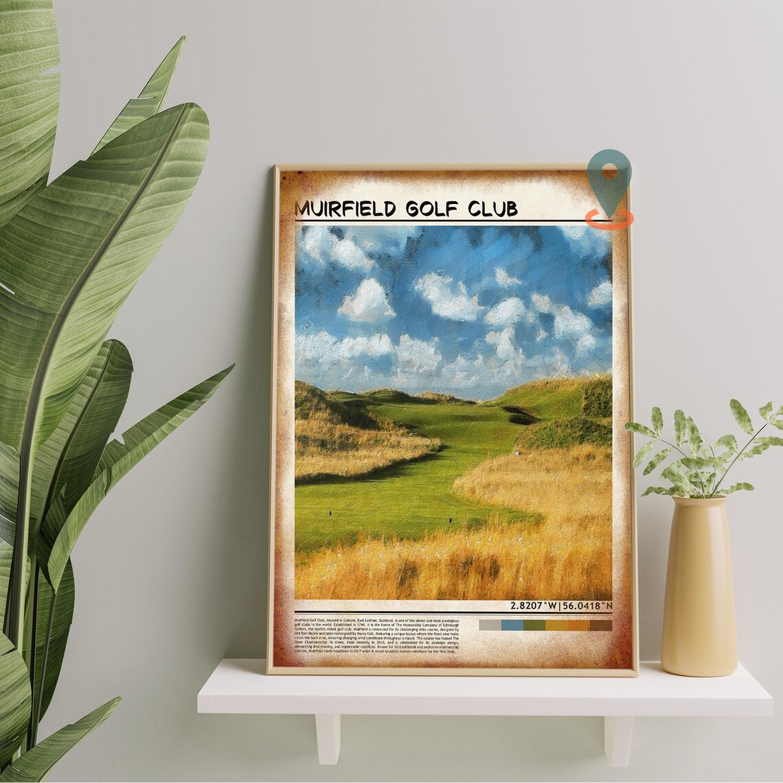 Muirfield Golf Club Scotland Fairway Golden Fields Poster Art - Image 5