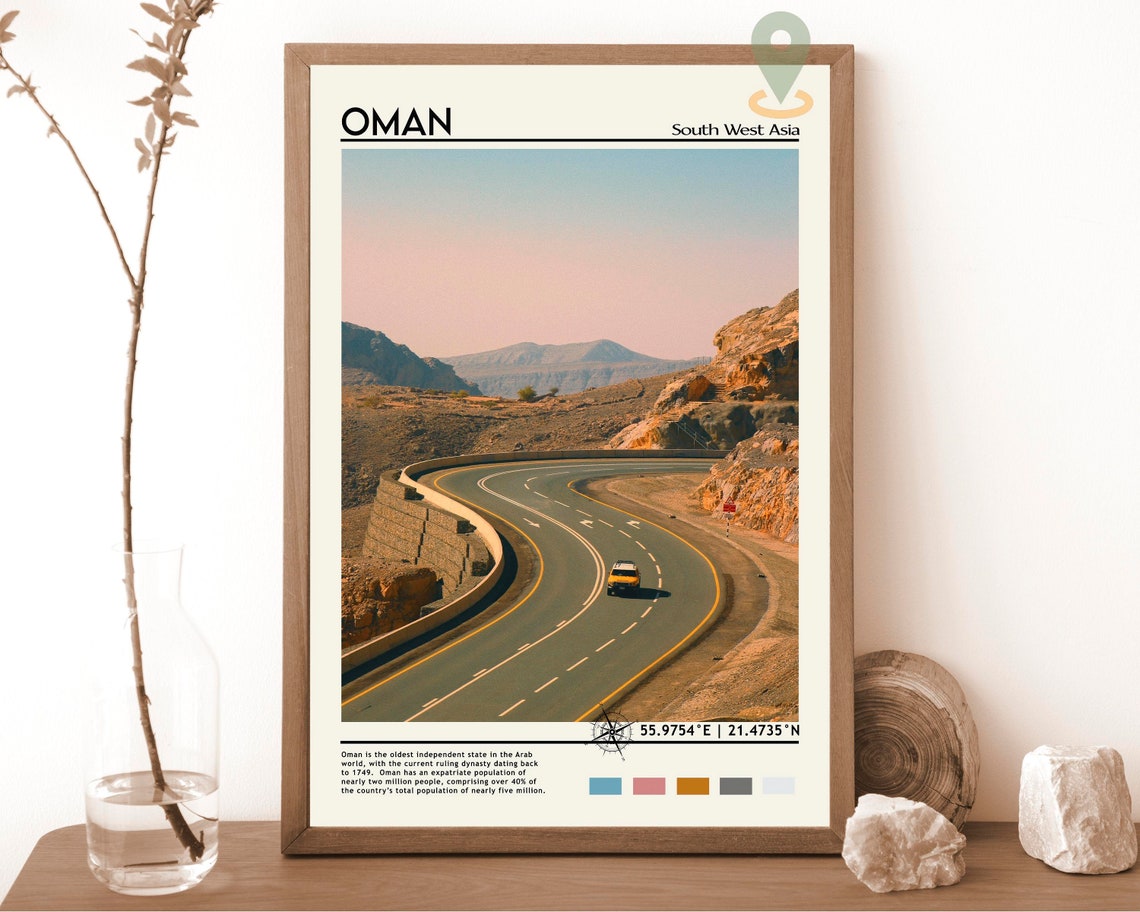 Oman Print Vintage Poster Oman Art Oman Poster Oman Photo Oman Poster Print Oman Wall Decor Muscat Poster Travel Gift Muscat Art