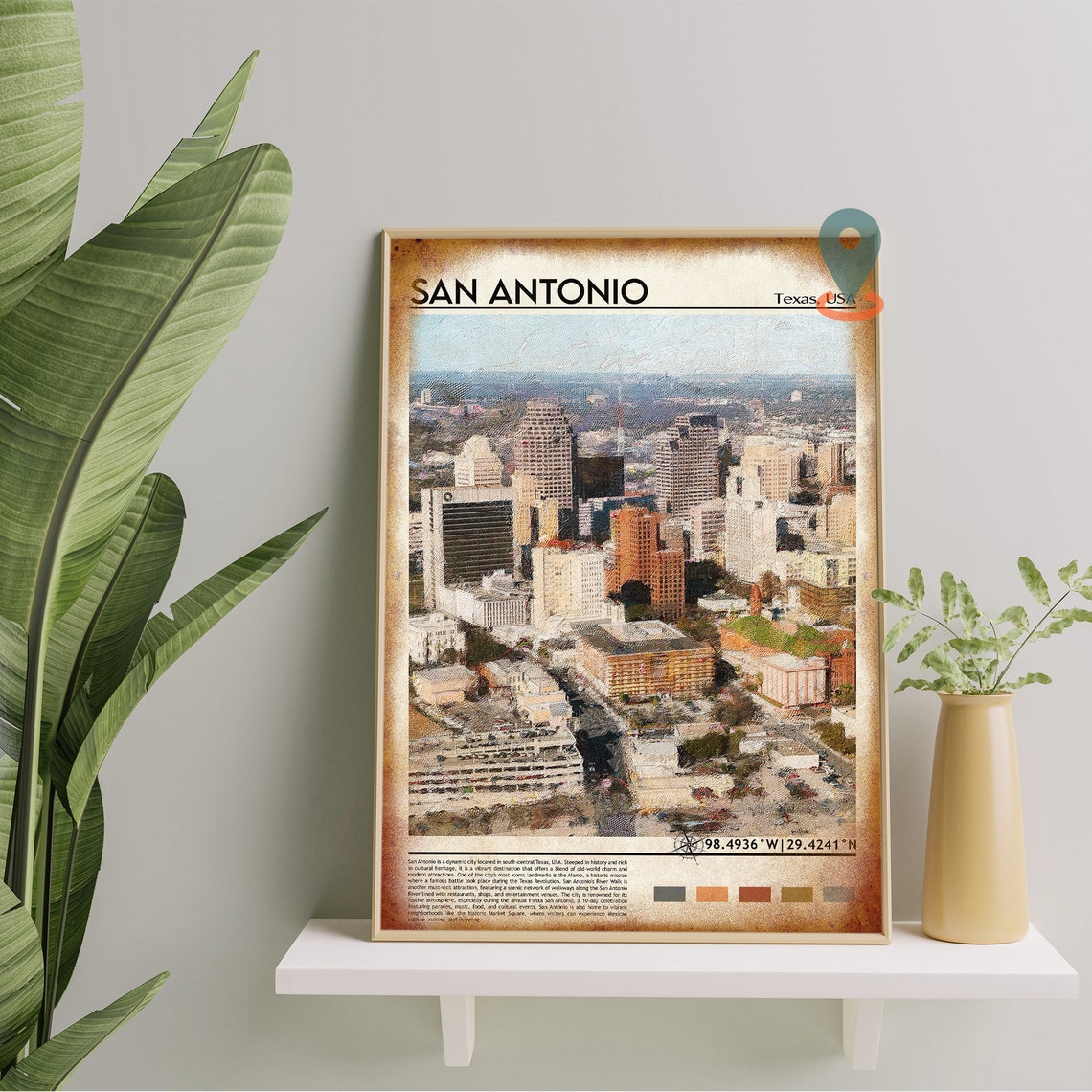 San Antonio Print San Antonio Art San Antonio Poster San Antonio Photo San Antonio Poster Print San Antonio Painting Texas Poster - Image 3