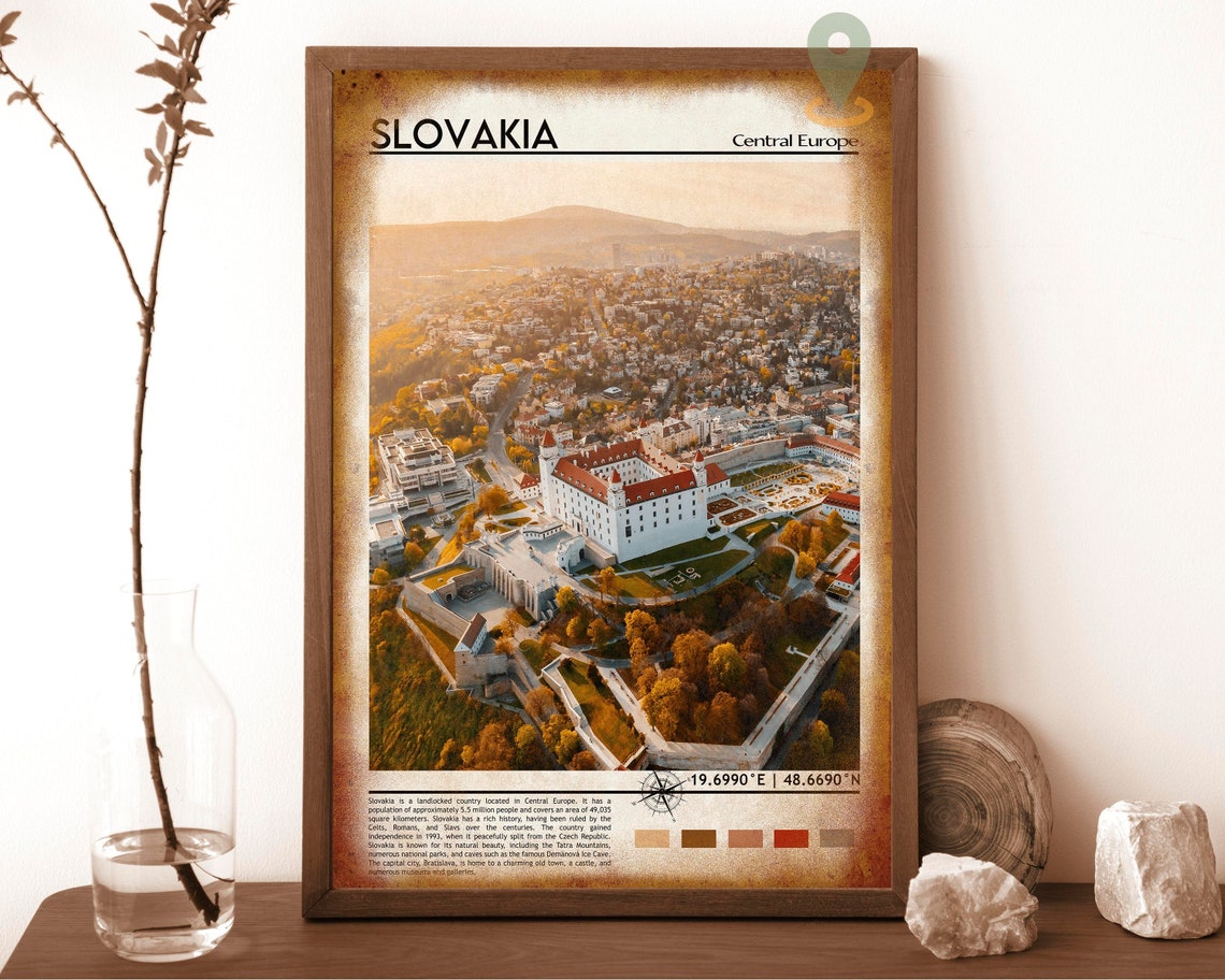 Slovakia Central Europe Bratislava Castle Sunset Aerial Poster - Image 6