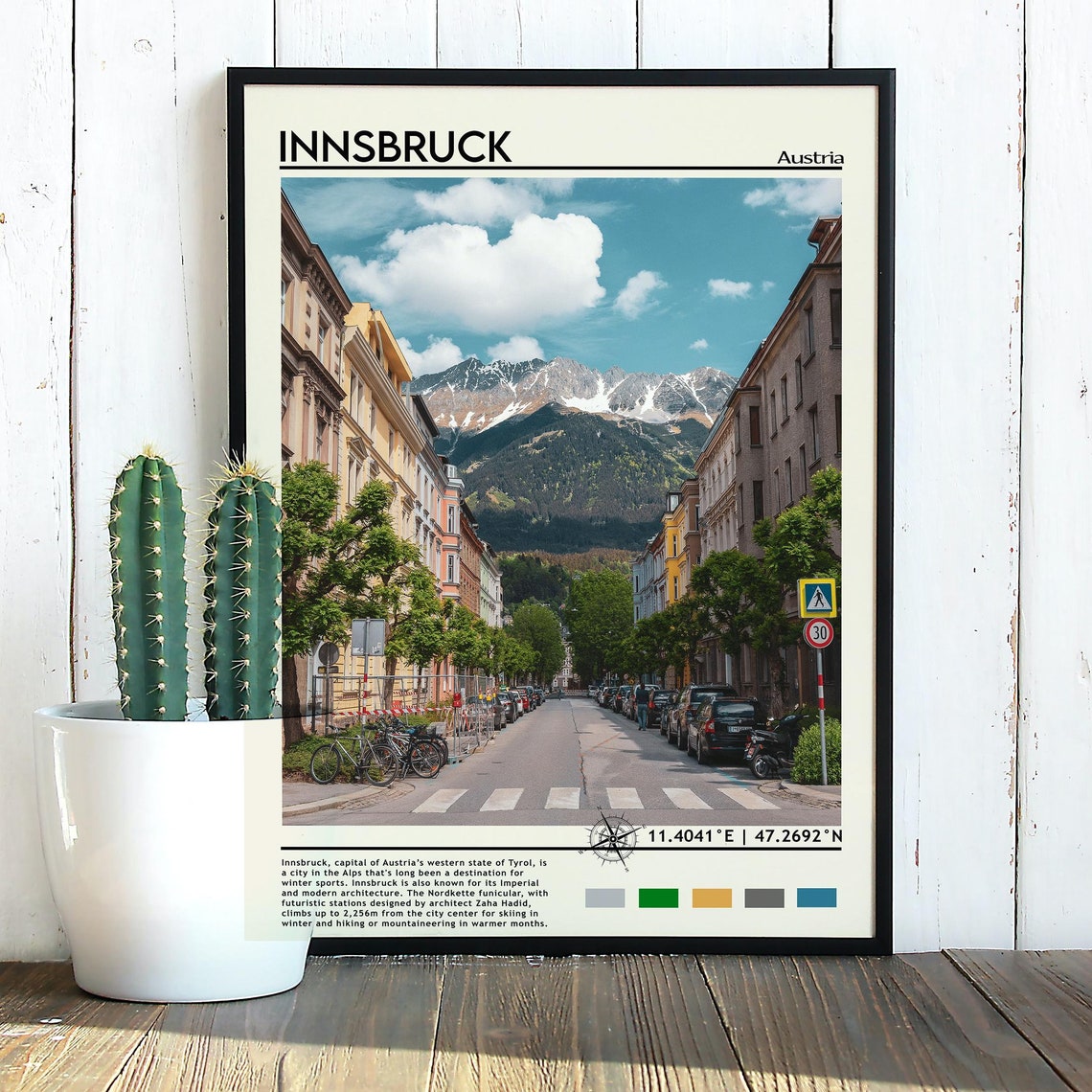 Innsbruck Print Vintage Poster Innsbruck Art Innsbruck Poster Innsbruck Photo Innsbruck Poster Print Austria Poster Innsbruck City - Image 2