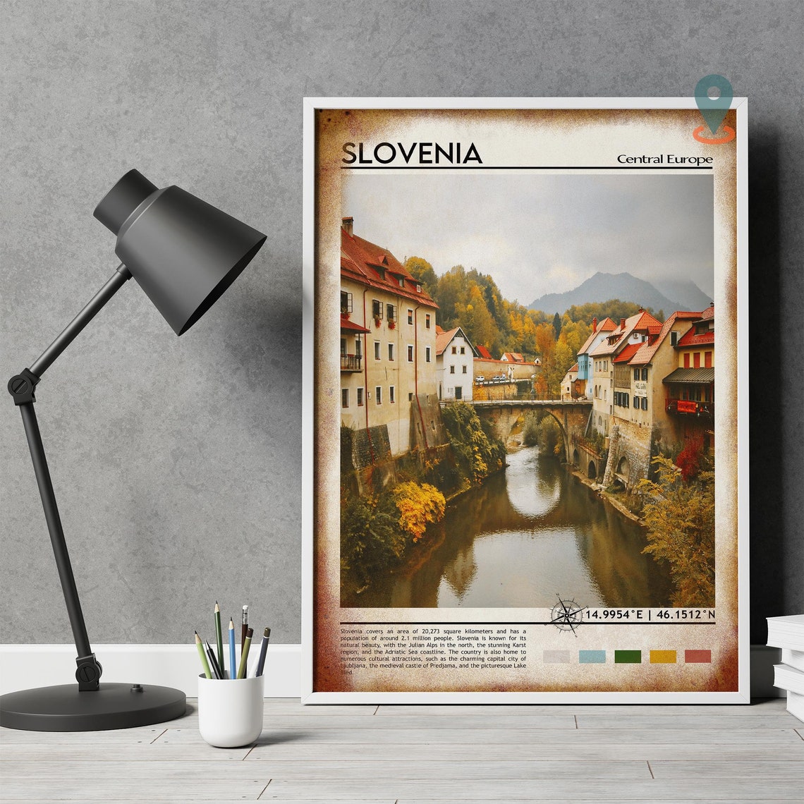 Slovenia Print Slovenia Photo Slovenia Poster Slovenia Painting Slovenia Artwork Slovenia City Ljubljana Poster Slovenia Wall Art - Image 4