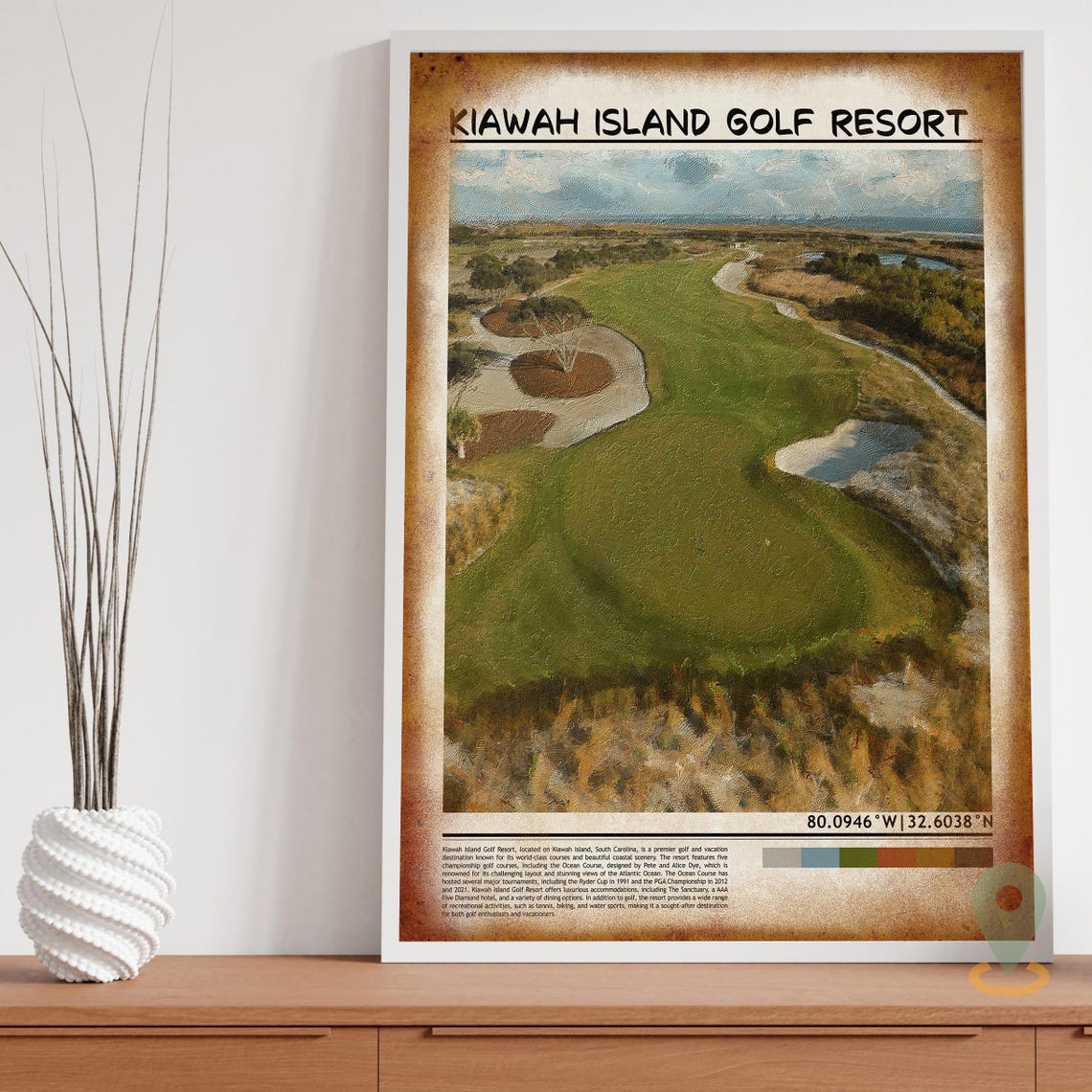 Kiawah Island Golf Club Travel Print Wall Art Kiawah Island Golf Club Wall Hanging Home Dcor Kiawah Island Art Gift Art Lovers Golf Art - Image 3