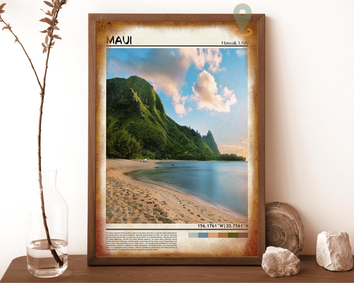 Maui Print Maui Wall Art Maui Poster Maui Photo Maui Poster Print Maui Wall Dcor Maui Travel Poster Maui Hawaii Hawaii Poster - Image 6