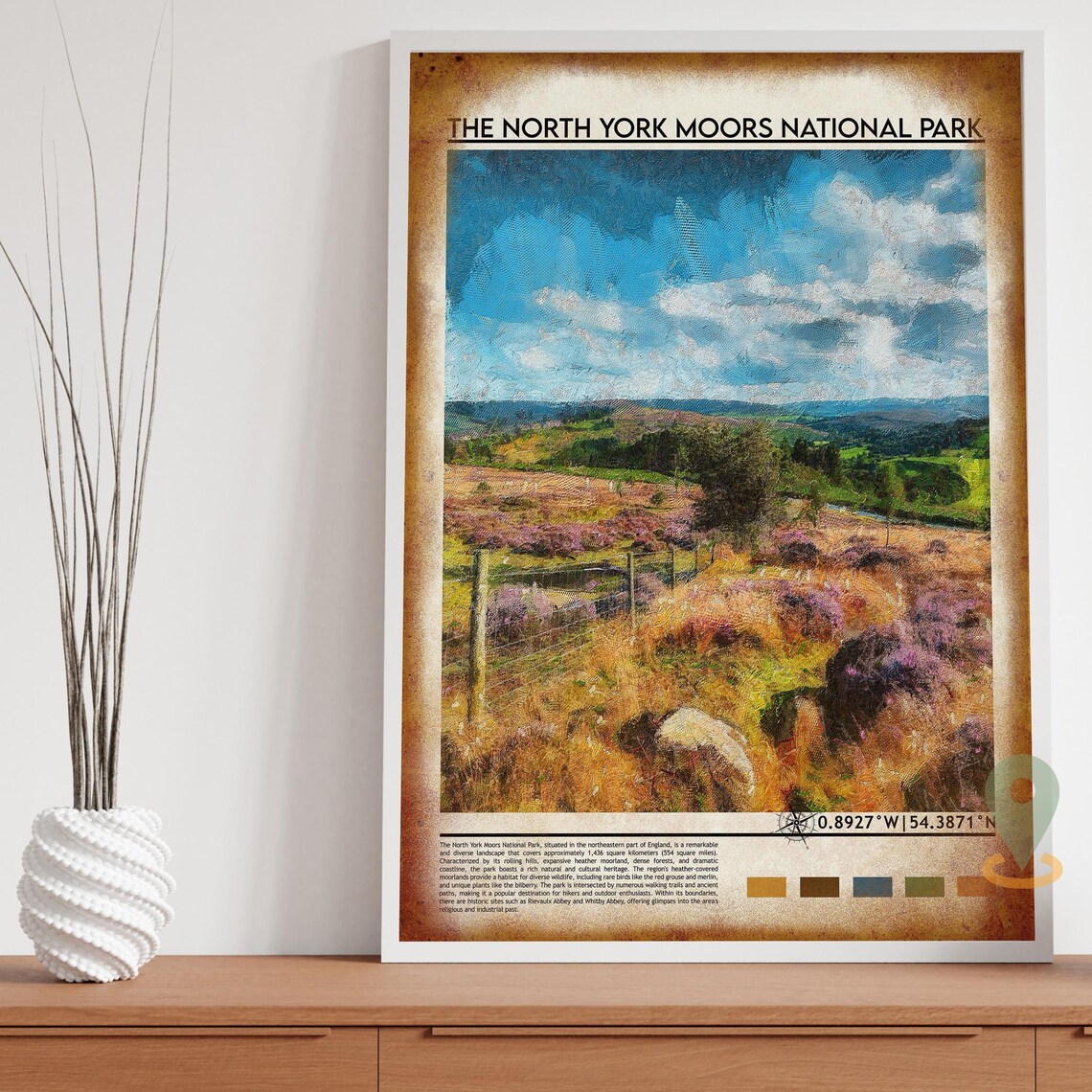 North York Moors England Heather Moorland Scene Art Print for Countryside Lovers - Image 4