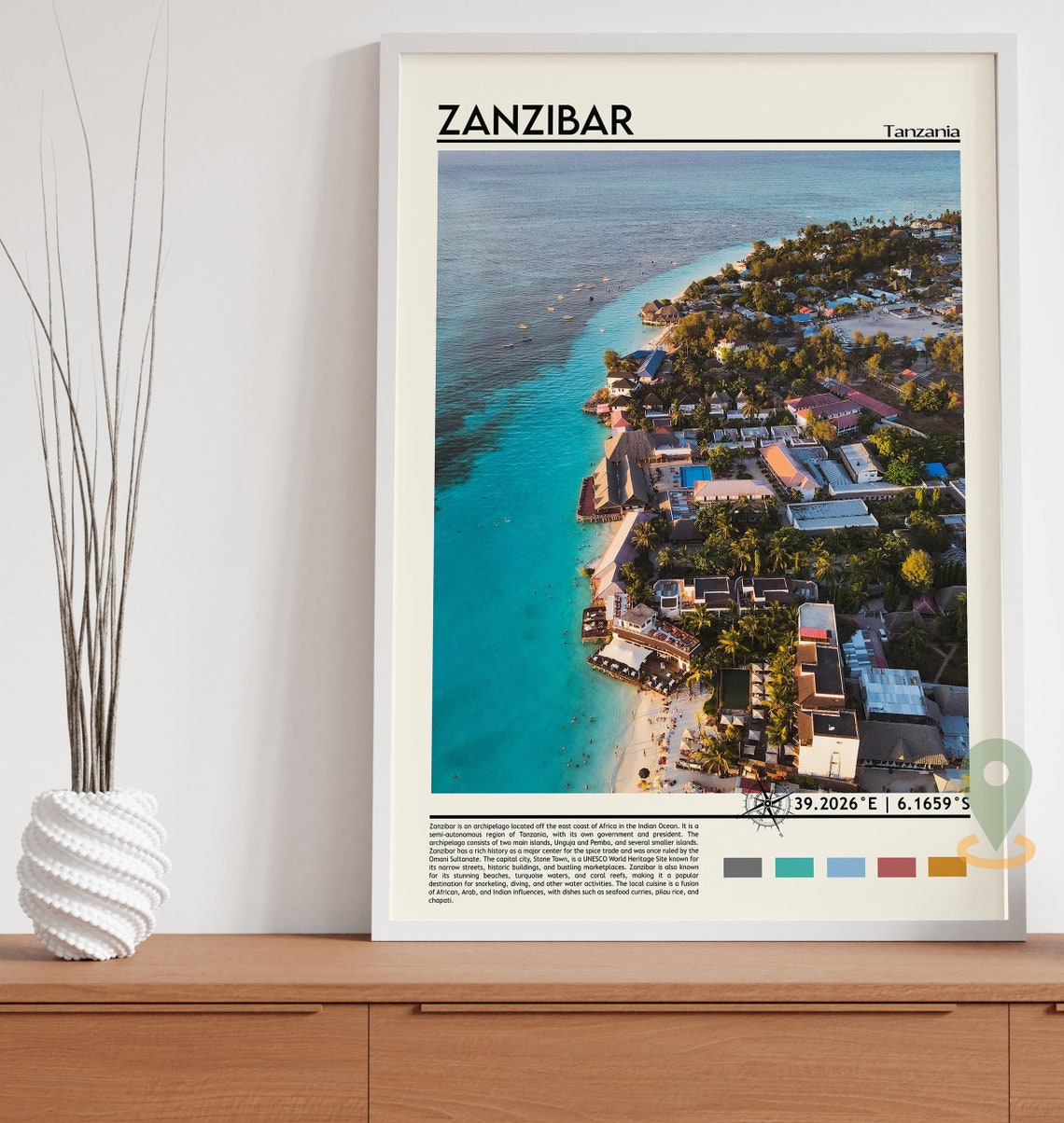 Zanzibar Print Zanzibar Poster Zanzibar Wall Art Zanzibar Travel Zanzibar Art Print Zanzibar Artwork Zanzibar Photo Zanzibar Tanzania - Image 5