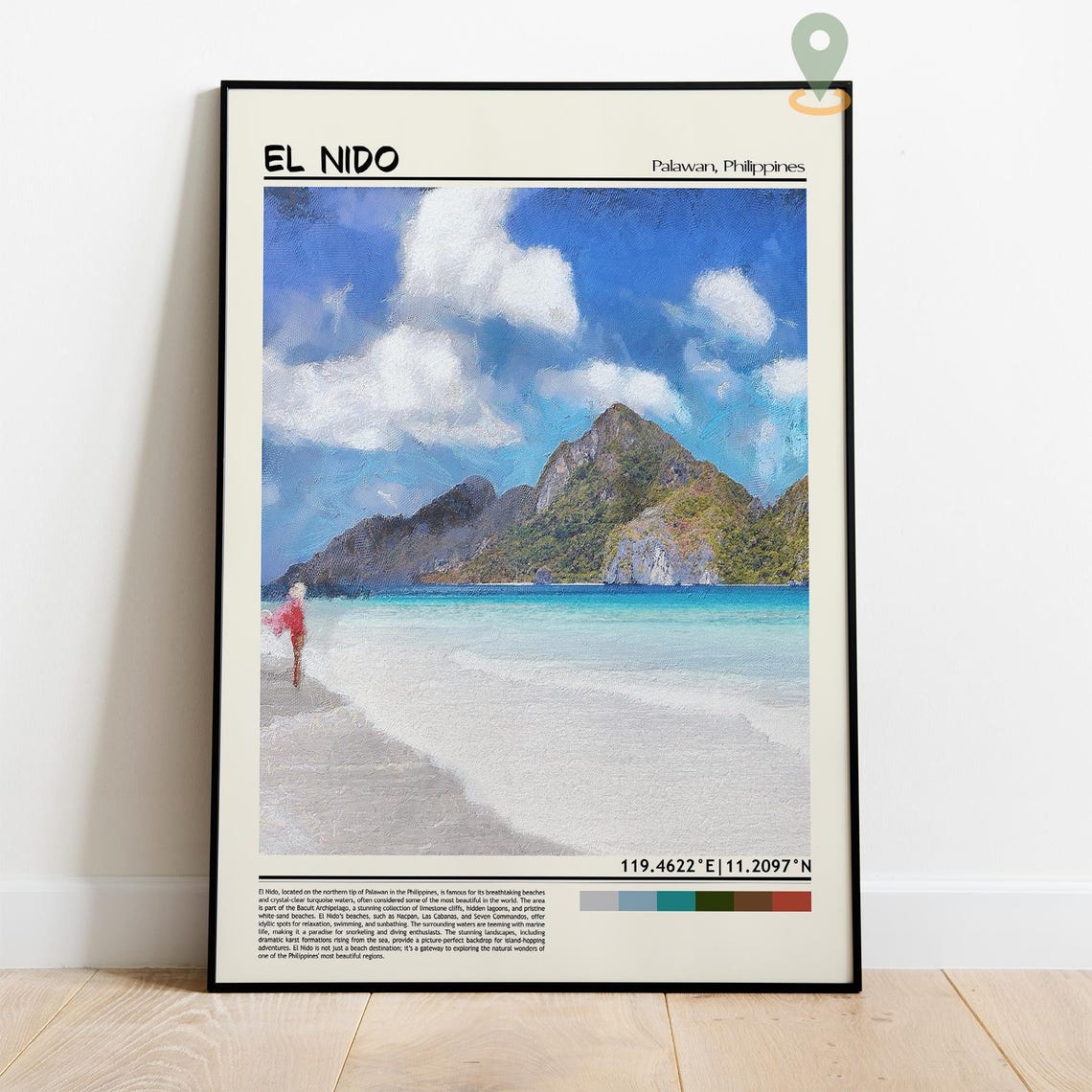 El Nido Palawan Philippines Tropical Beach Travel Photo Poster - Image 4